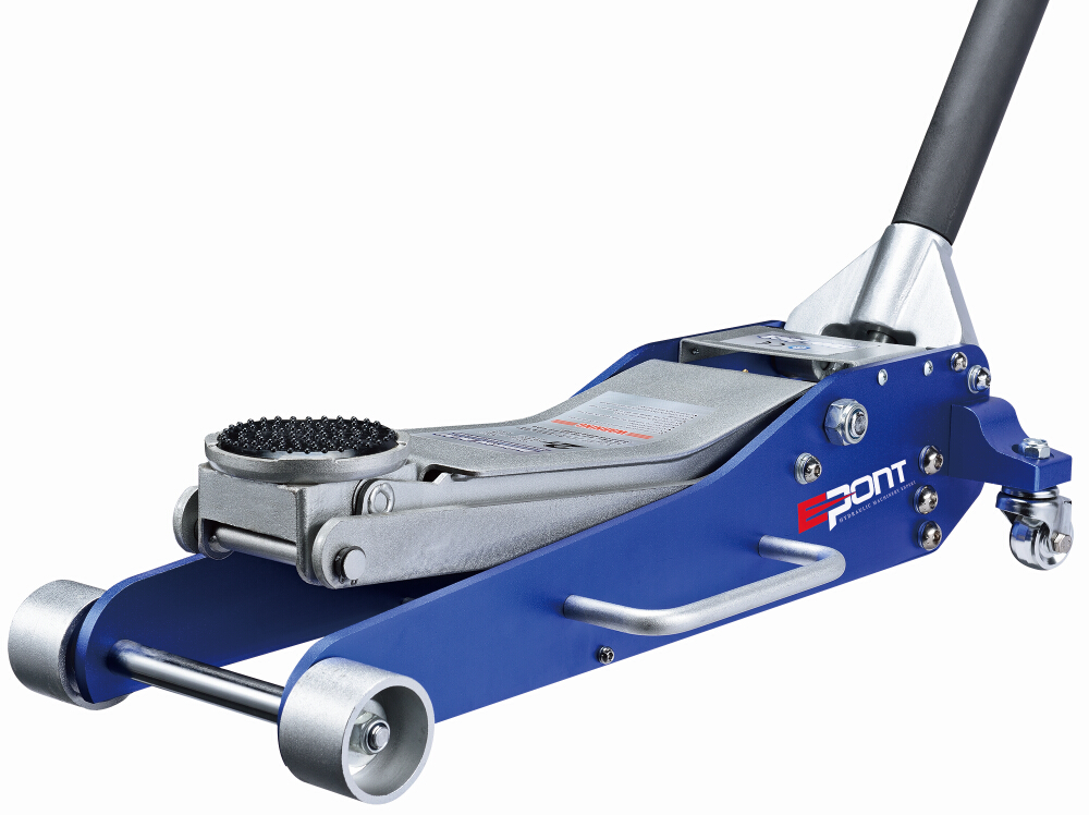 Aluminum/steel low profile hydraulic floor jack 2T with double pump