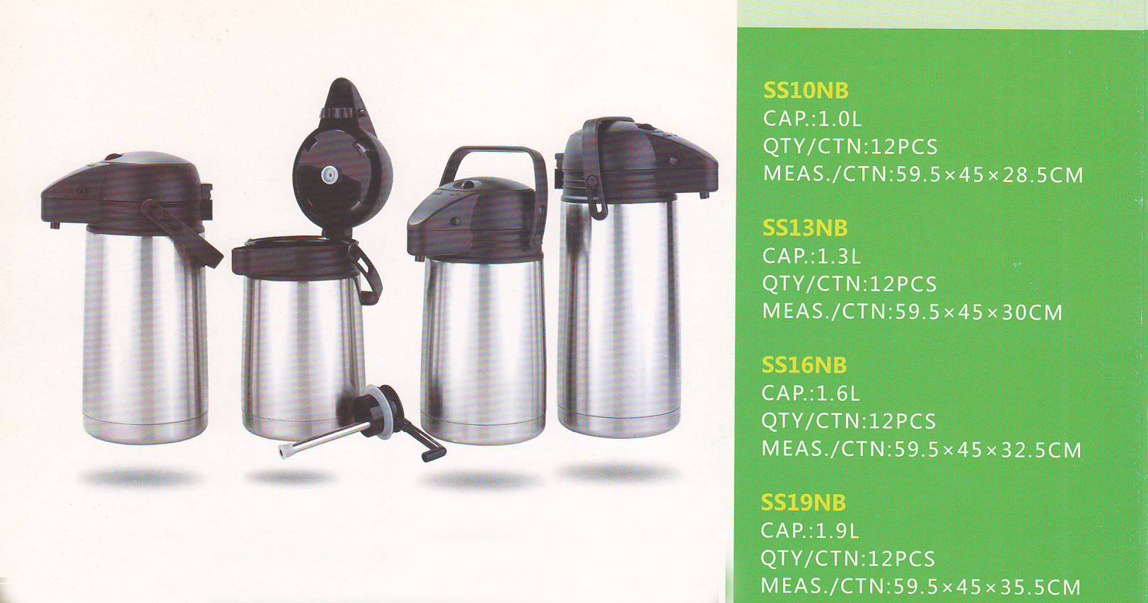 Vacuum Flask Ss10nb/13nb/16nb/19nb