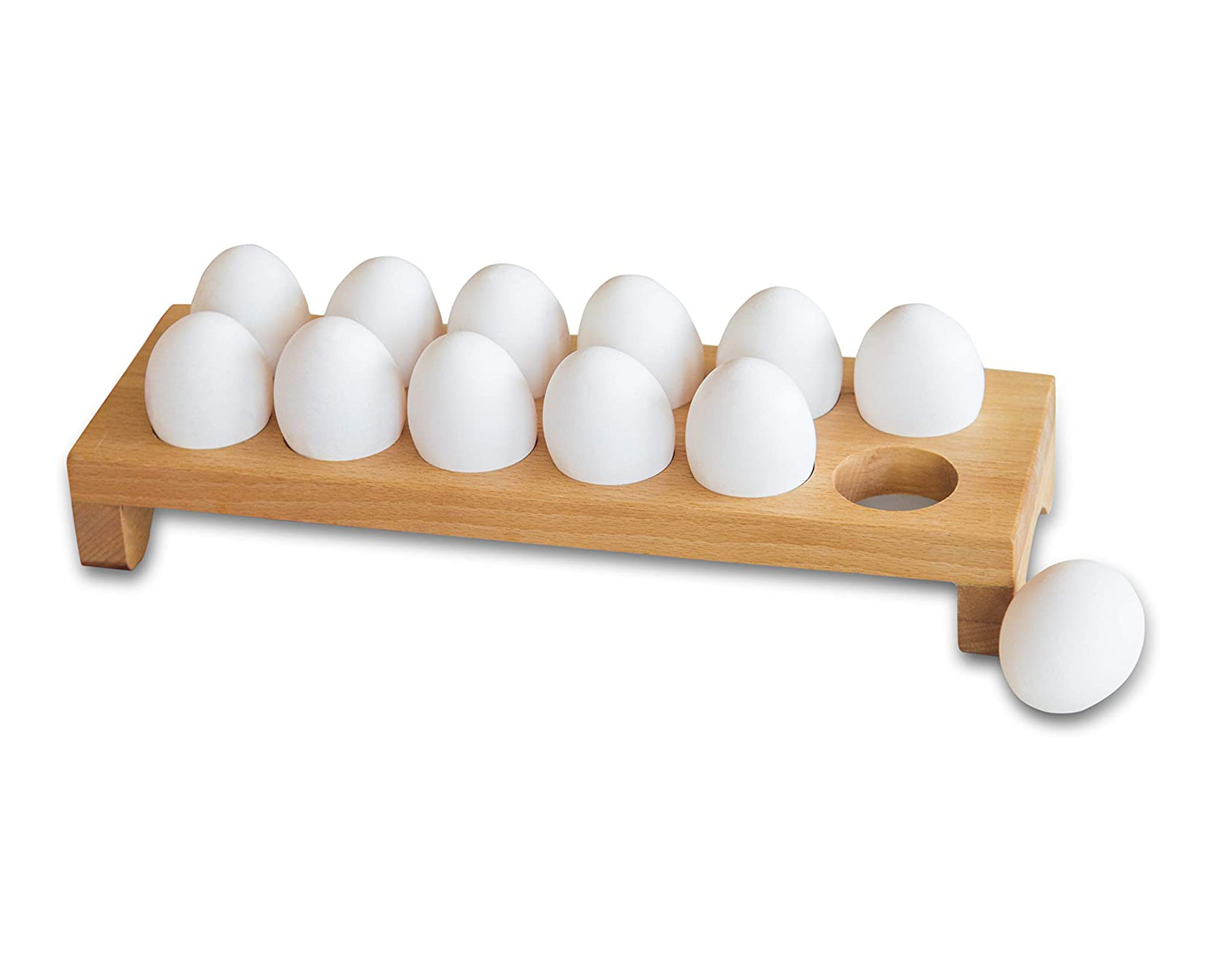 Cheap Bamboo Wooden Egg Holder Box Stand Bamboo Egg Tray for 12 Eggs