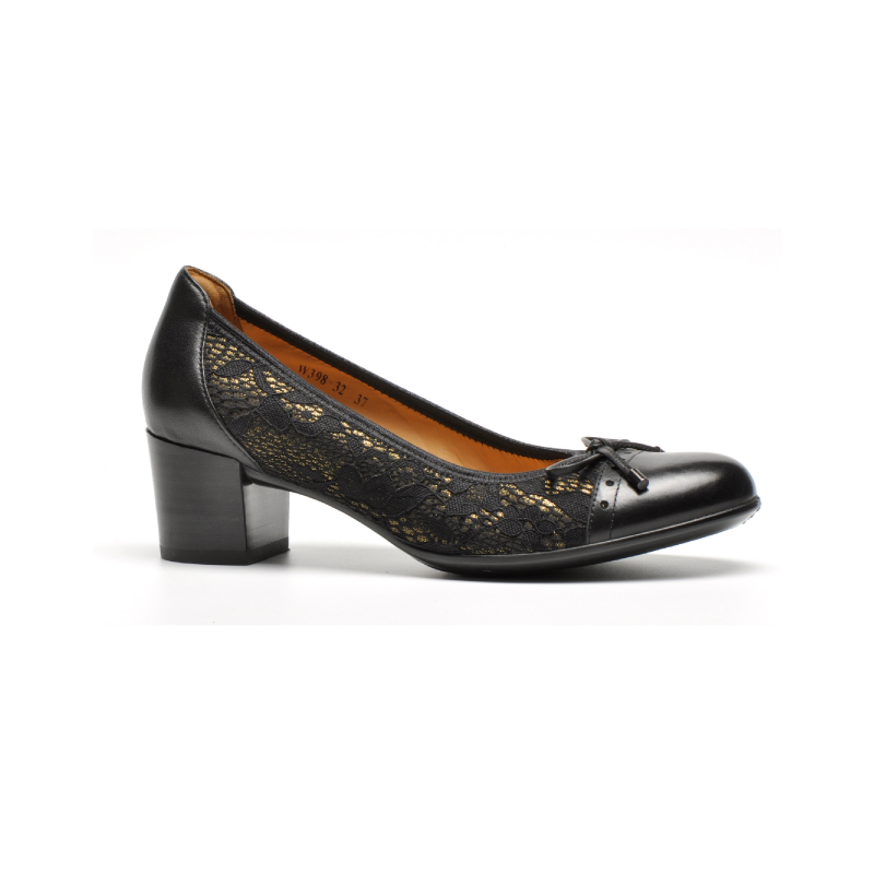 Ladies classic pumps, 55mm height stock heel W398-32