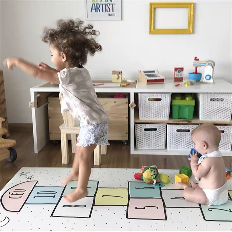Kids Rug Loop Pile Washable Nonslip