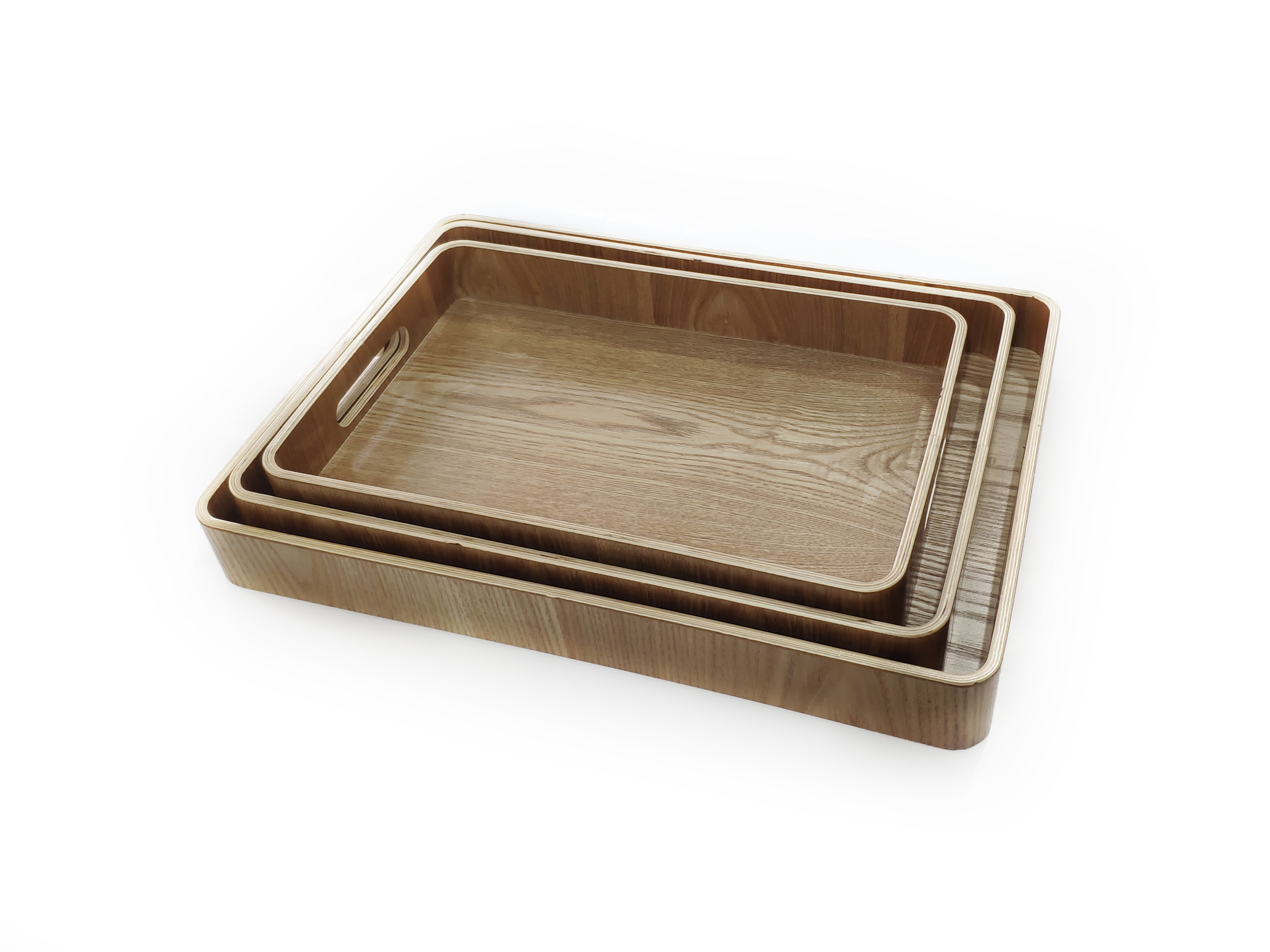 Ashtree Wood Tray-Rectangular With Hole