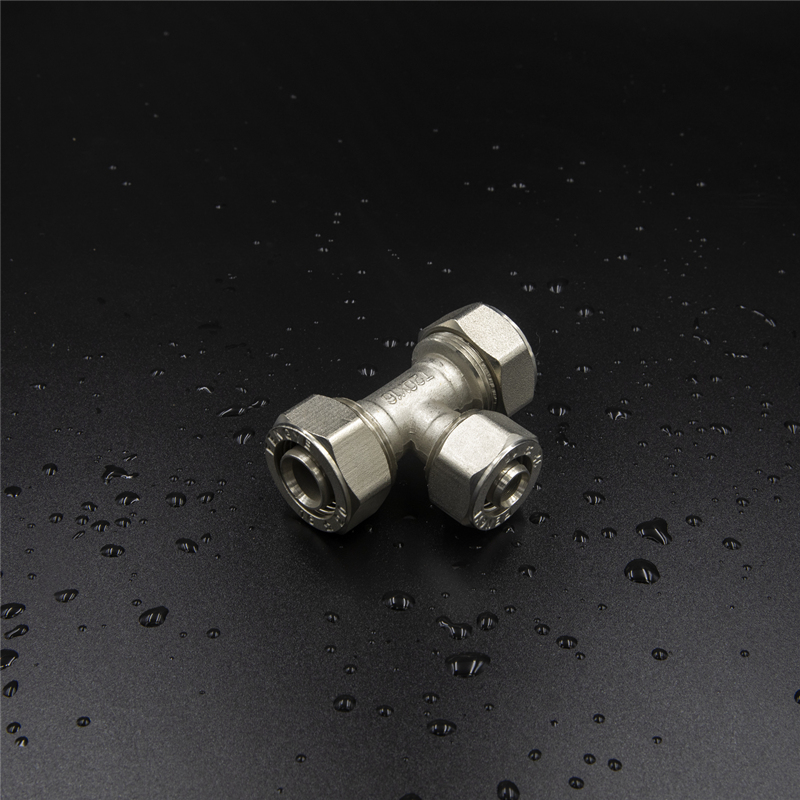 Brass Srew Fitting Unequal Tee Nickel Plated