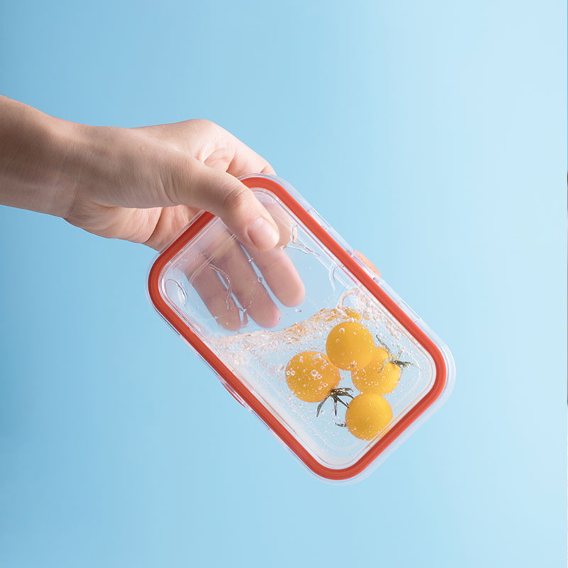 Plastic food storage container lunch box bento box with capacity marker microwave and fridge safe