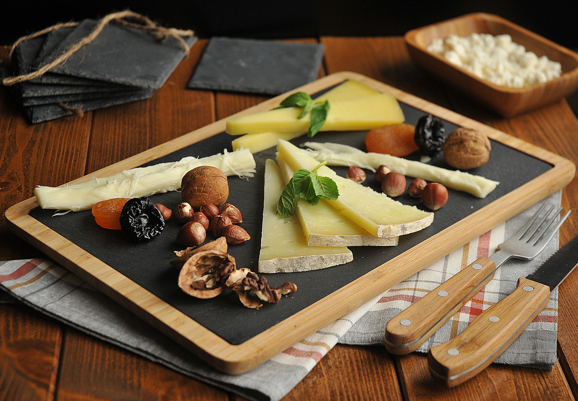 Hot Selling Vertical Bamboo Salte Cheese Board Bamboo Cutting Board Chopping Board with Slate