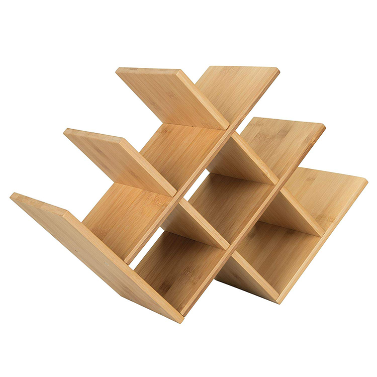 Organic 8 Bottle Rack Bamboo Wine Holder Wine Storage Wine Rack