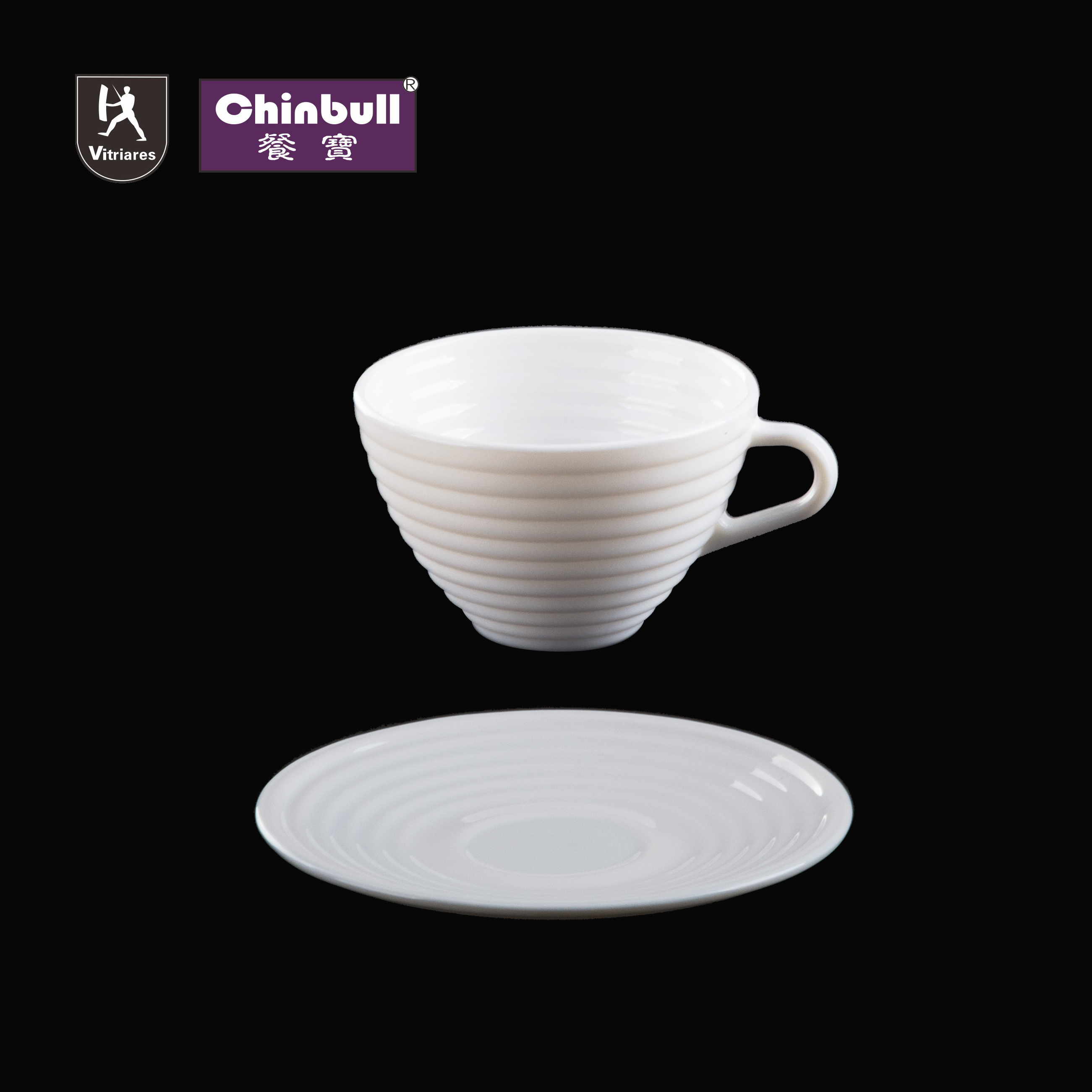 Circles Coffee cup & sancer(opal glassware）