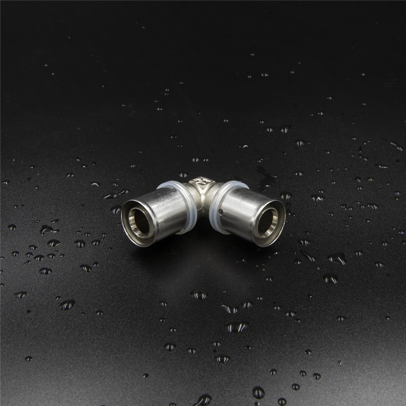 Brass Press Fitting Equal Elbow Nickel Plated