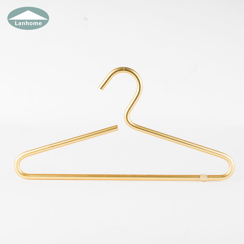 Lanhome 2020 New Trends Golden Aluminium Clothes Hanger Kids and Children Hanger