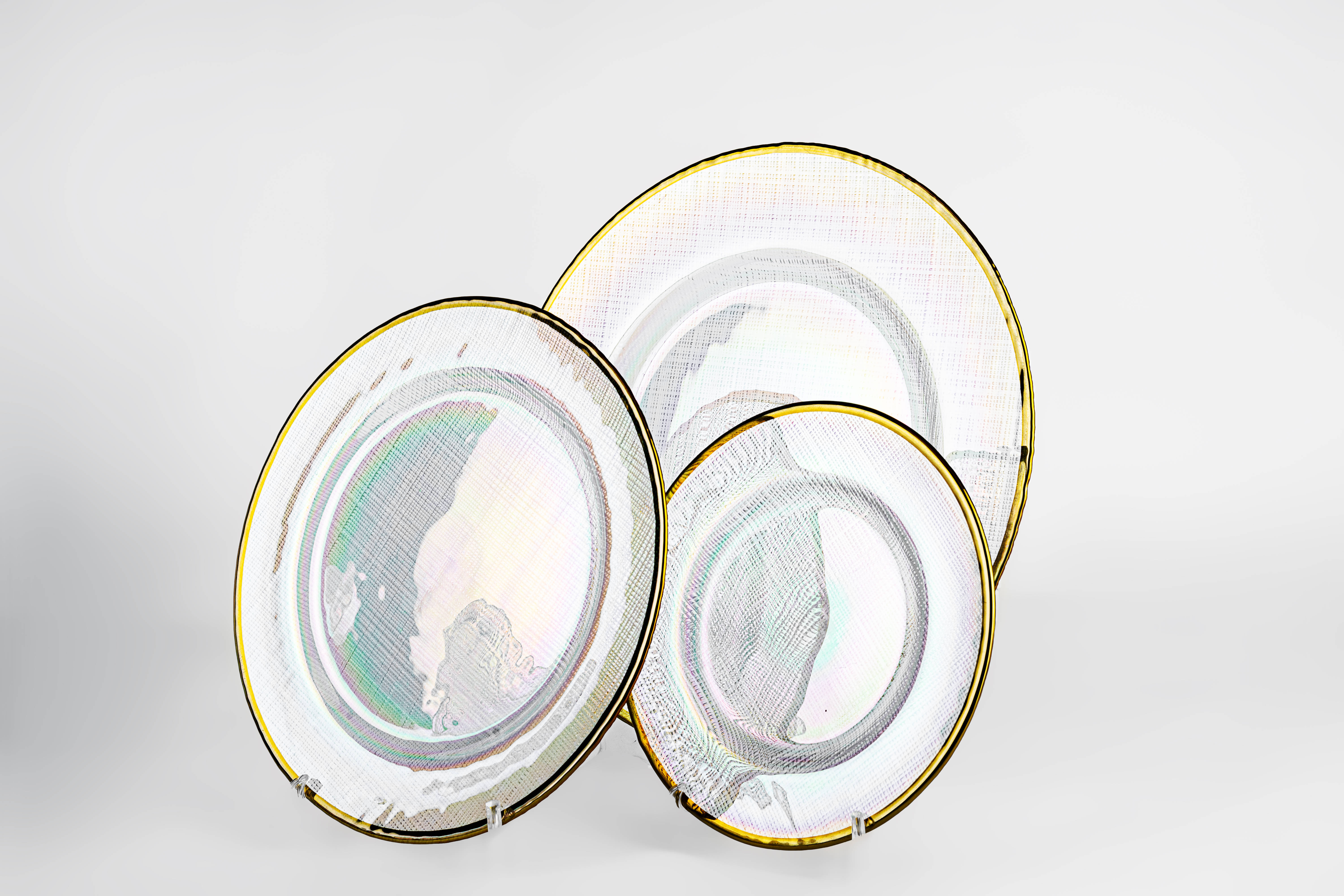 Glass Dinner Plate Set GLASS
