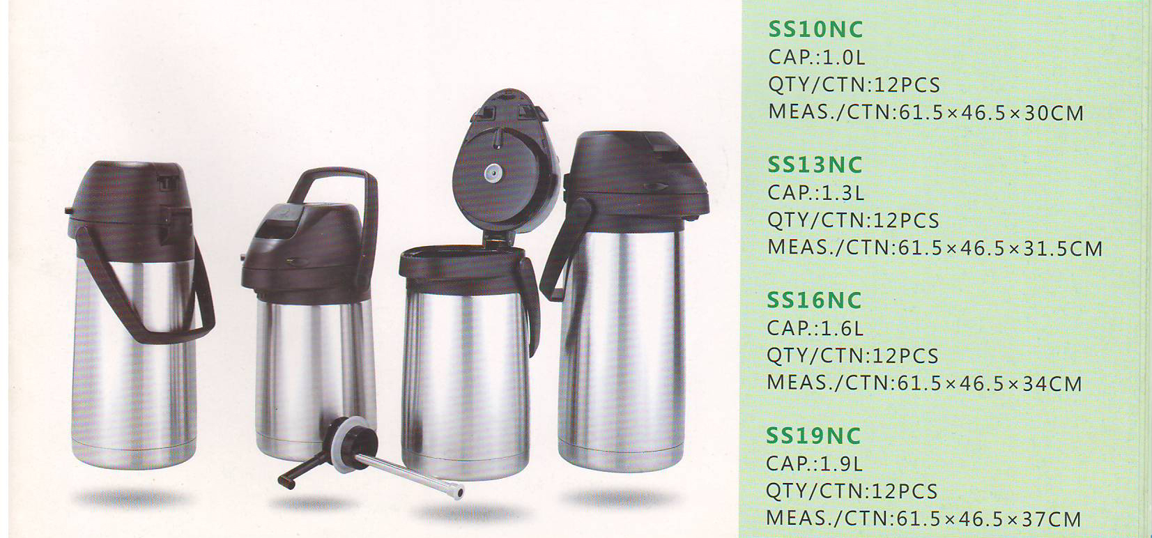 Vacuum Flask Ss10nc/13nc/16nc/19nc