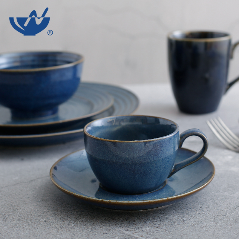 Glazzed Cup And Saucer