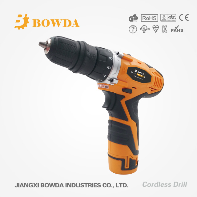 12V Li-ion Light weight rechargeable cordless electric drill
