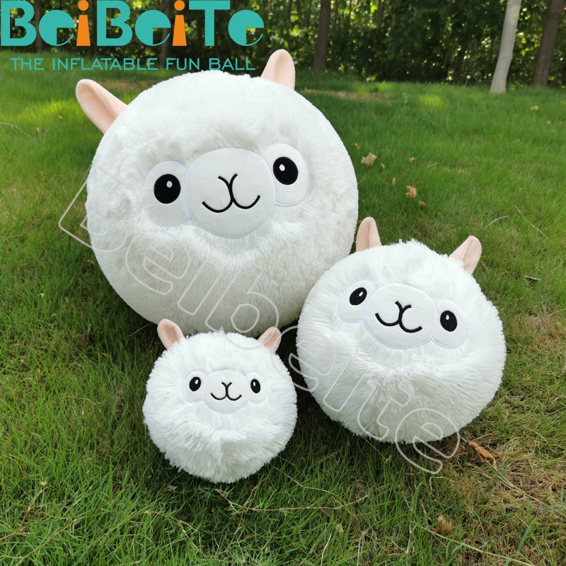 Inflatable plush fabric cover toy ball - Fluffy Animal Ball
