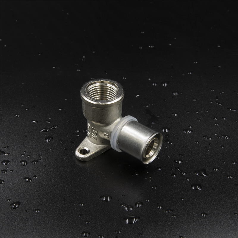 Brass Press Fitting Female Elbow With Seat Wall Plated Elbow Nickel Plated