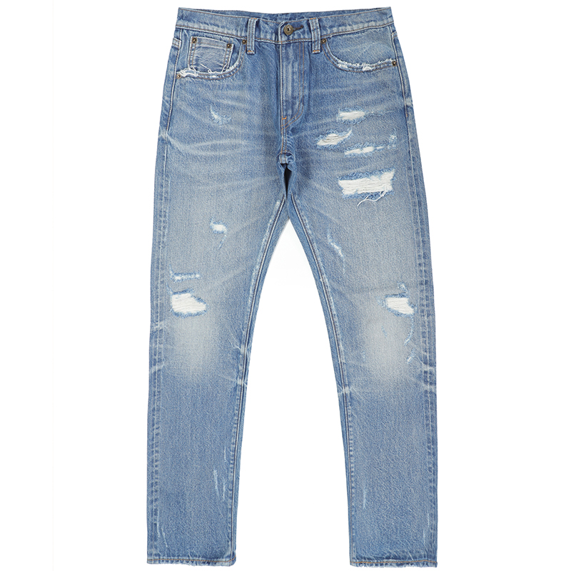 2024 style 100%Cotton denim jeans pants griding ripped casual jeans straight jeans trousers G2324-Z