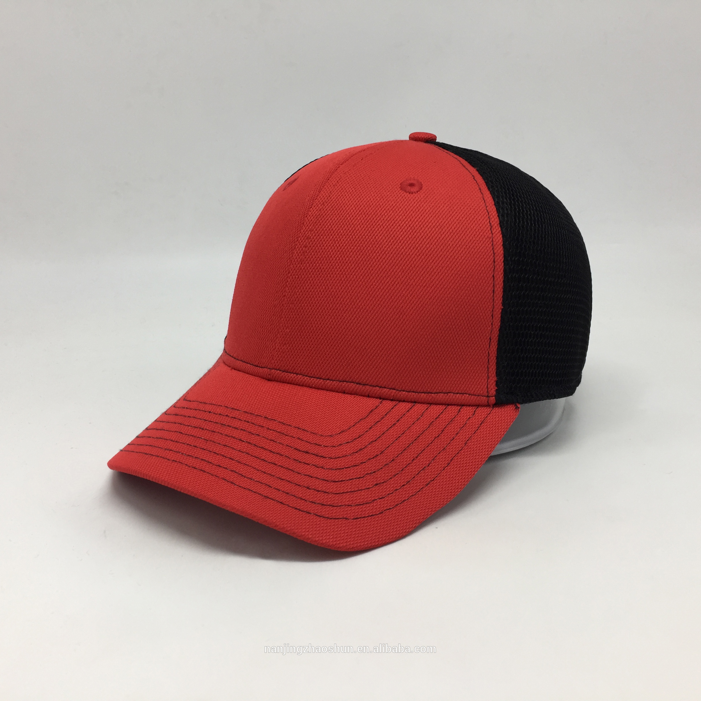 Custom stylish 6 piece mesh breathable baseball cap
