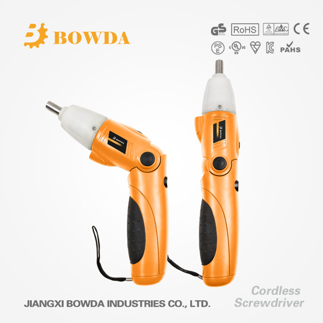 High quality 2.4V/3.6V/4.8V Fortable Rechargeable Battery Screwdriver