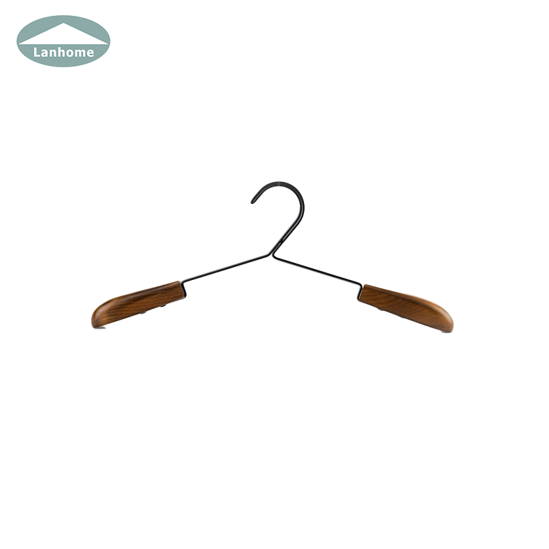 Lanhome Non-slip Standard Size Wooden Metal Clothes Hanger