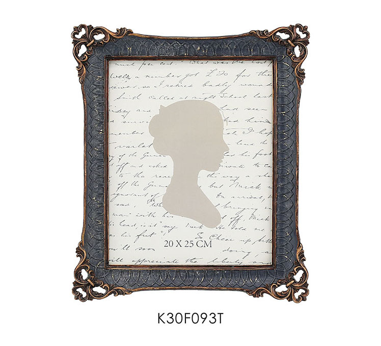 Black/Gold Classic Poly Resin Photo Frame