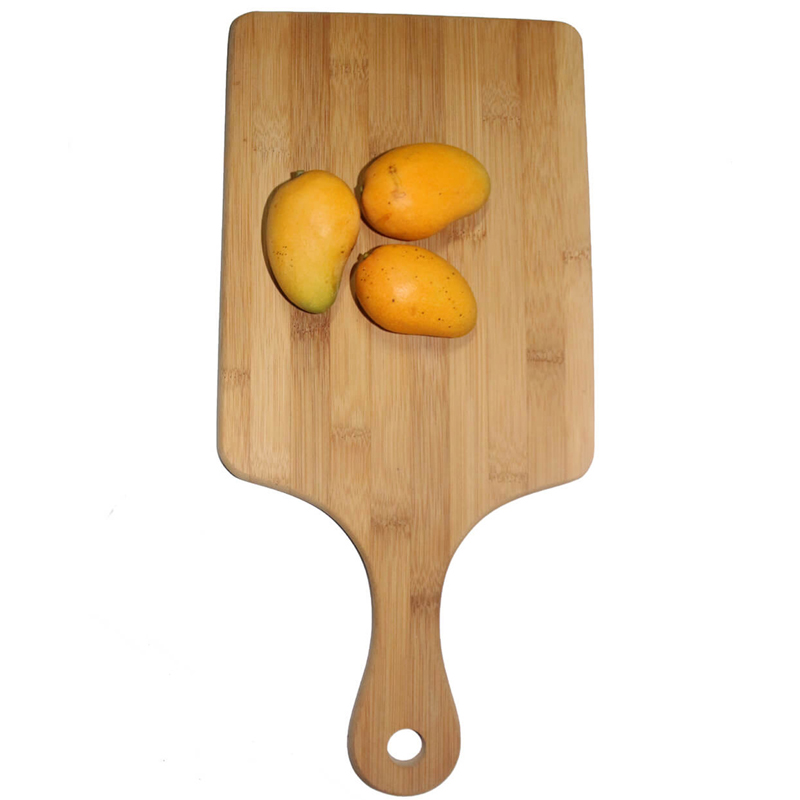 Organic Bamboo Paddle Cutting Board Pizza Cheese Board for Kitchen