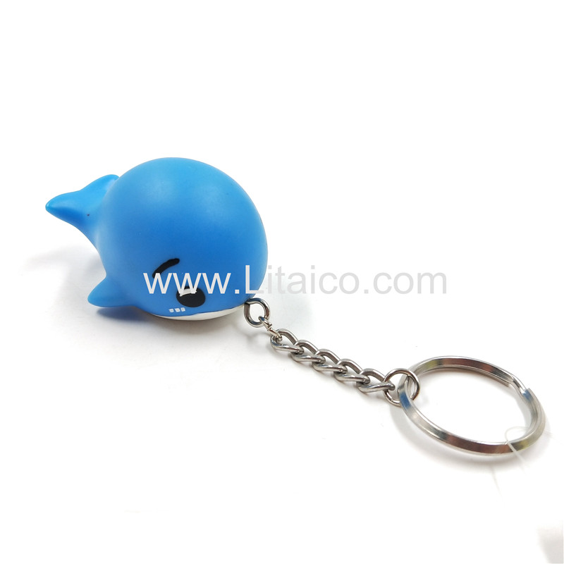 Cute dolphin Vinyl PVC Keychain