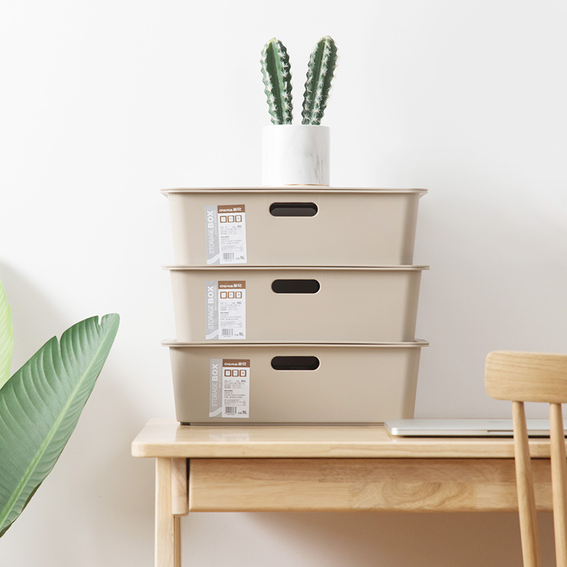 20l 9l PP durable easy access & non-slip plastic storage box stackable storage bin storage container for organizing