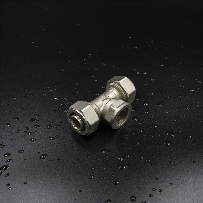 Brass Srew Fitting Female Tee Nickel Plated