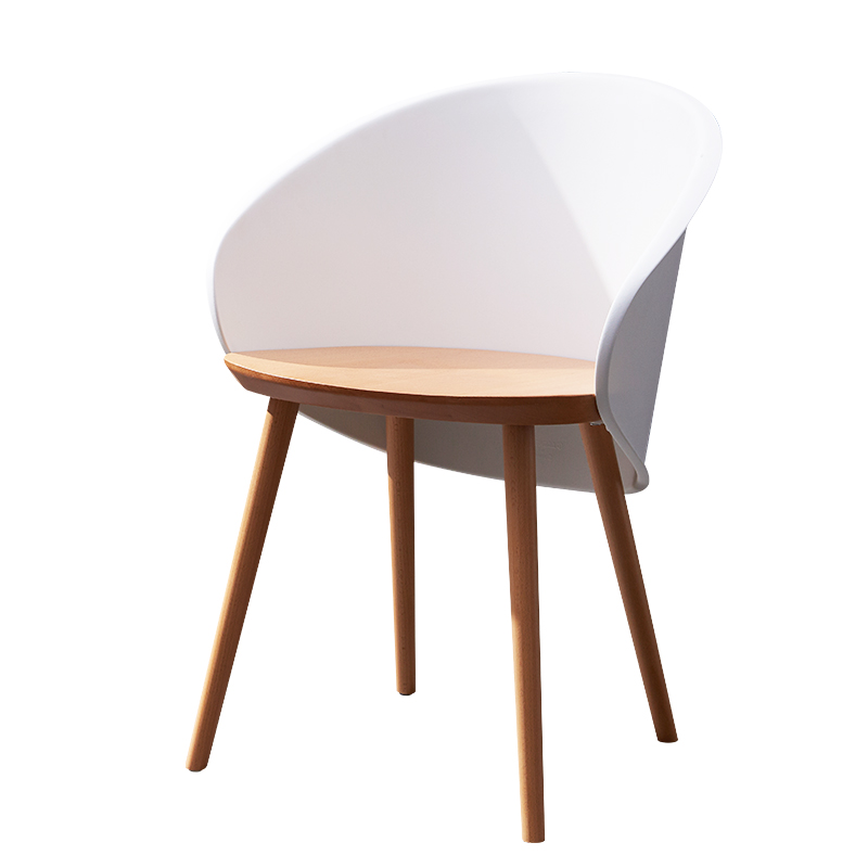 STARWAY Modern original design Plastic Seat with wooden frame armchair for living room and Restaurant
