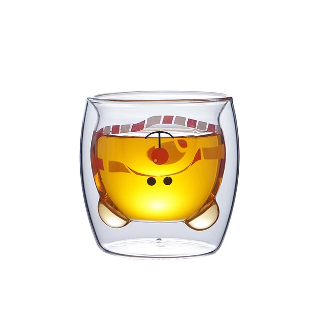 MC6549High borosilicate double wall cartoon coffee cup