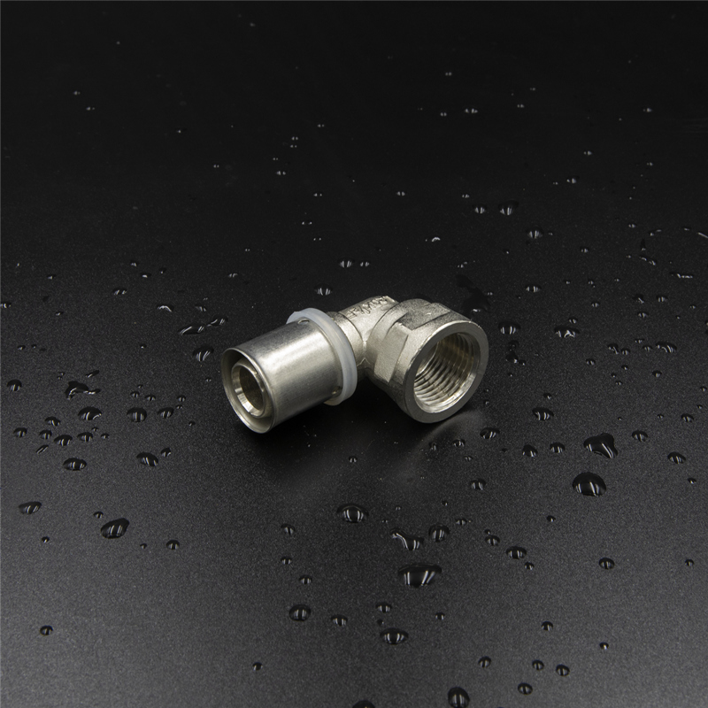 Brass Press Fitting Female Elbow Nickel Plated