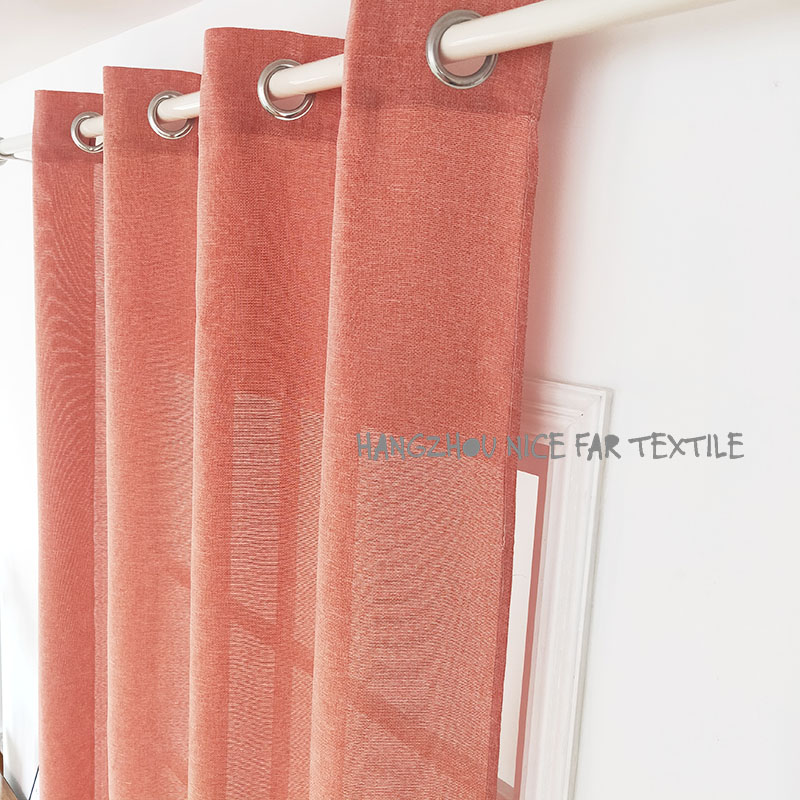 00000DF170120L Dacey stripe voile fabric yarn dyed jacquard screen printing cutting recycle voilage ready made linen curtain