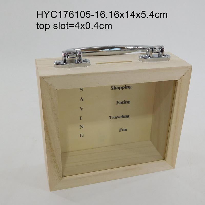 Wood coin box