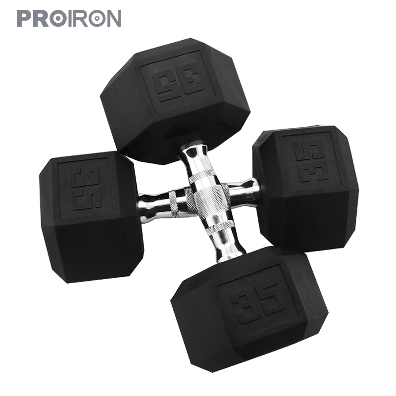 35LB Rubber Hex Dumbbell