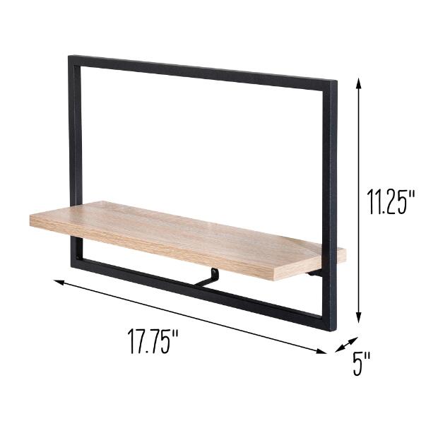 Large Horizontal Floating Wall Shelf