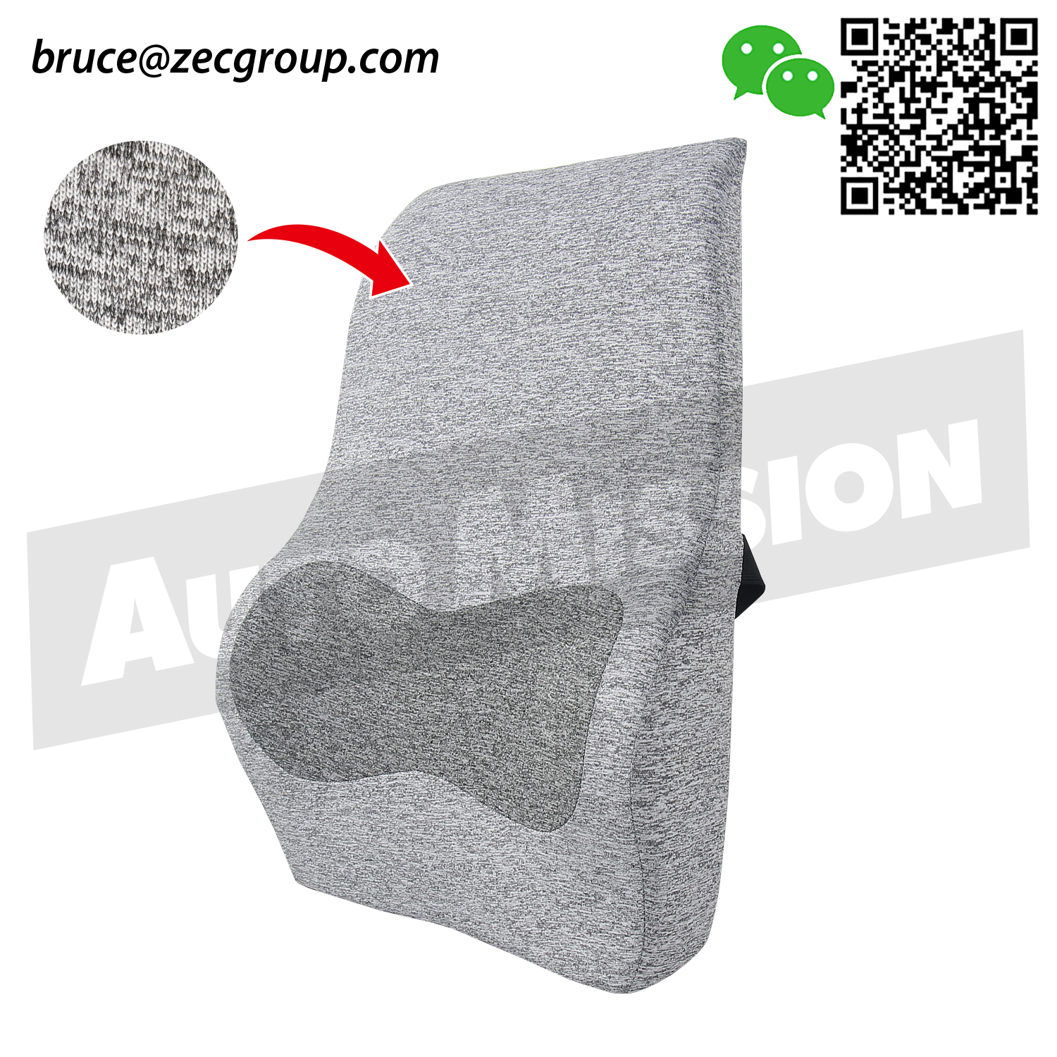 memory foam lumbar cushion with gel