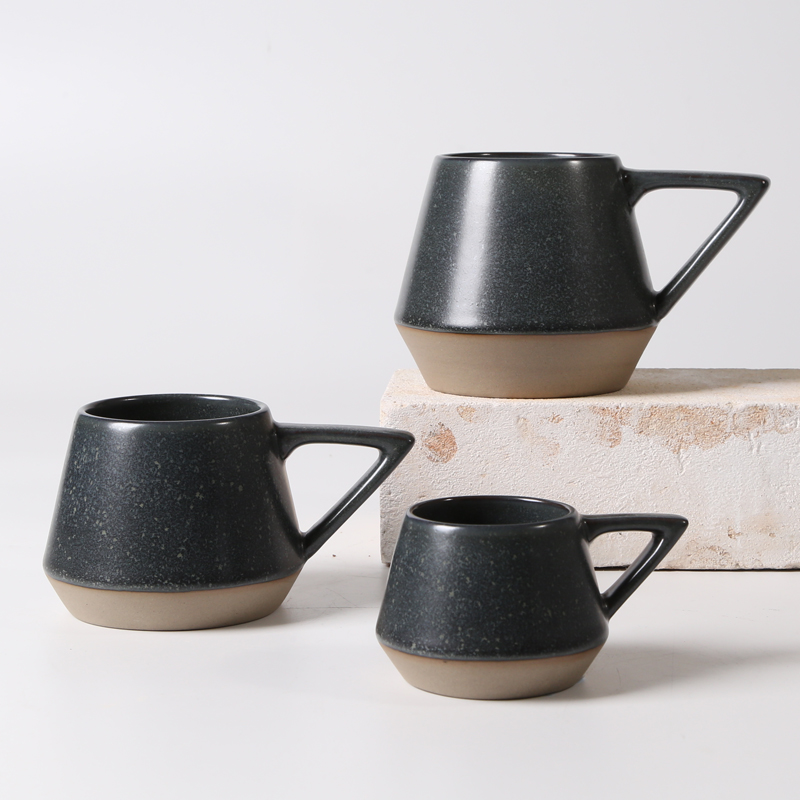 Sandstone mug,reactive glaze,half glaze, non glaze