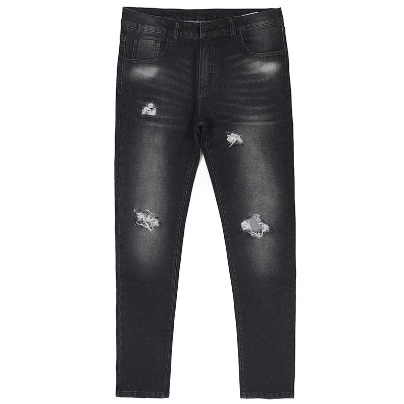 TR Spandex fabric denim jeans pants men's ripped jeans trousers G2321