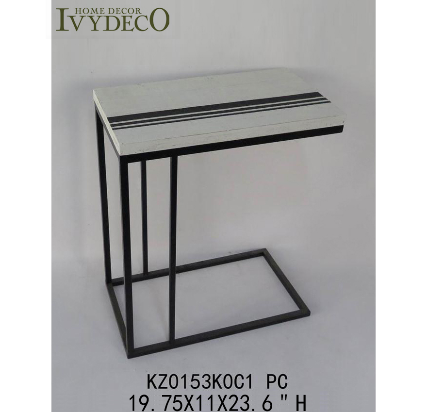 Iron wood side table