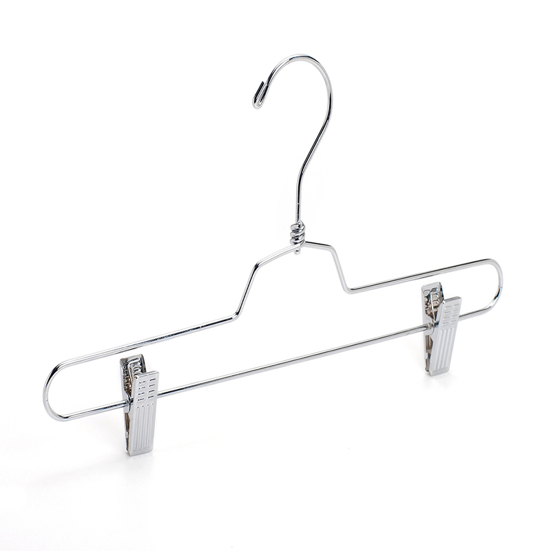 Hot sale metal hanger new design pants hanger with clips