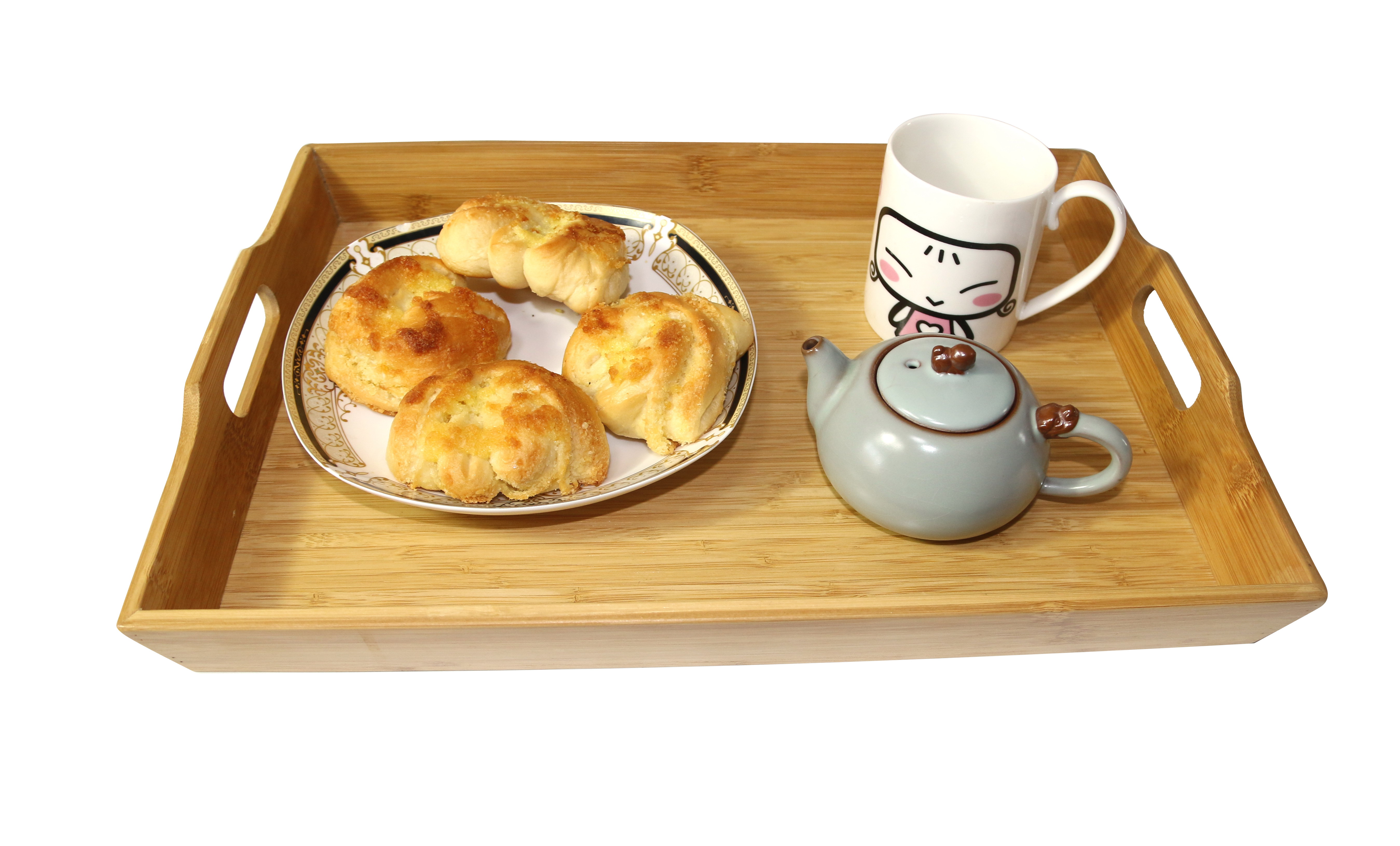 Large Vertical Bamboo Serving Tray Coffee Tray Wholesale