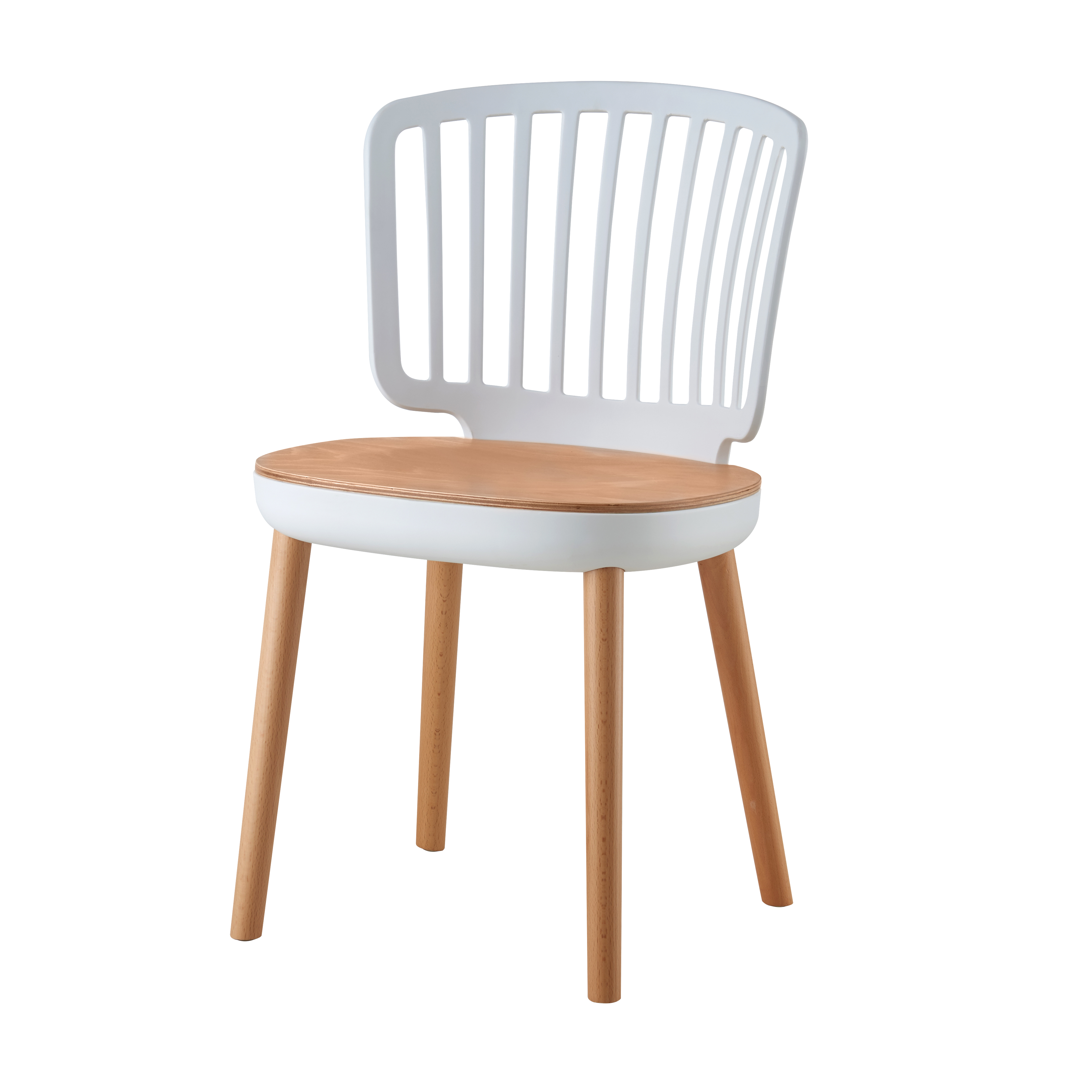 Starway dining chair modern plastic+wood chair