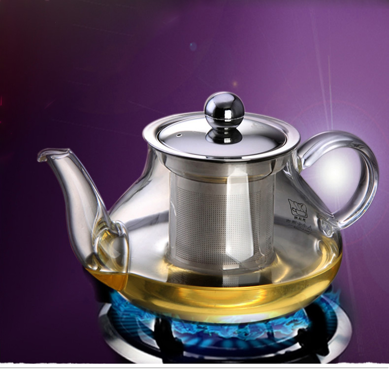 Borosilicate glass teapot