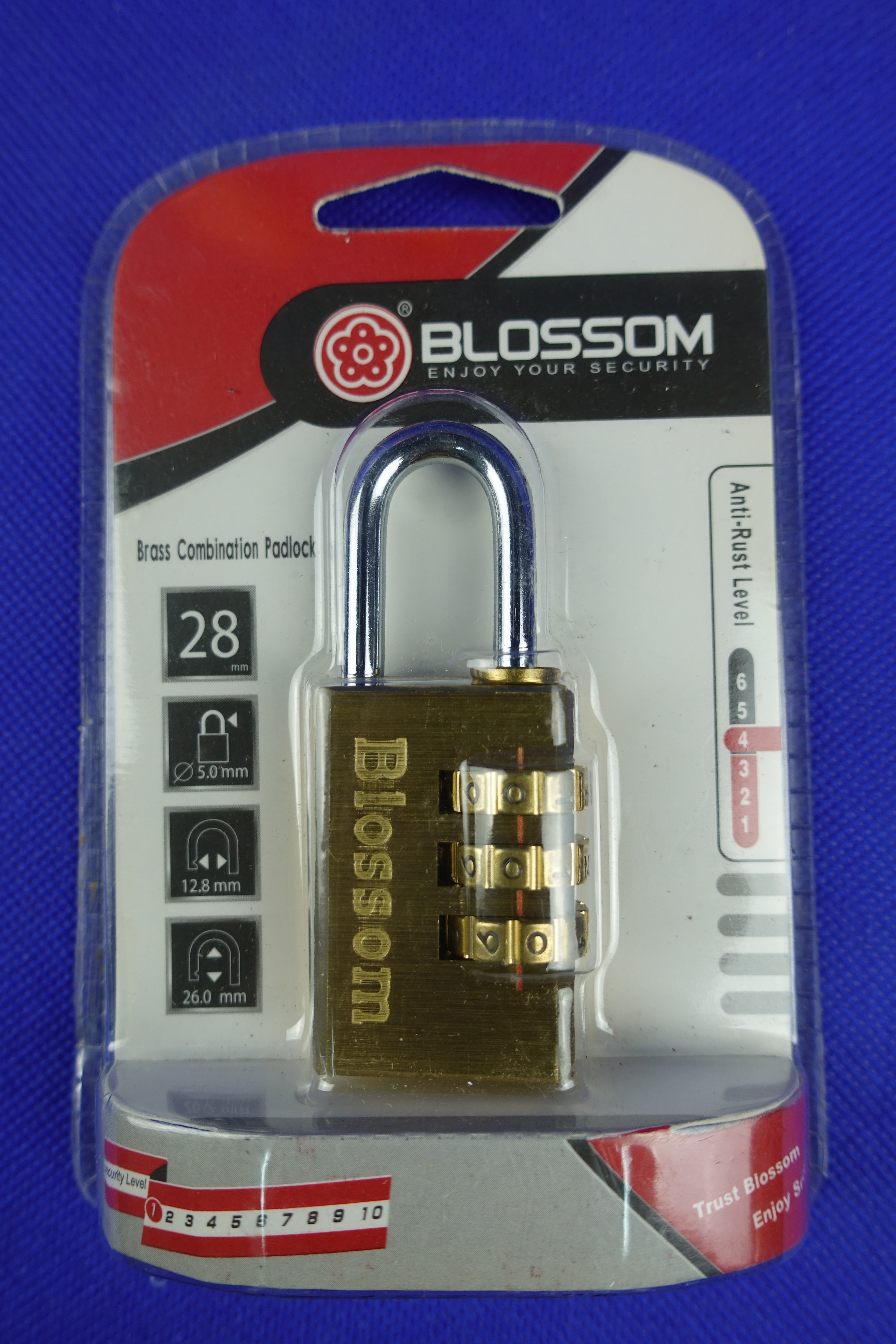 Brass combination padlock