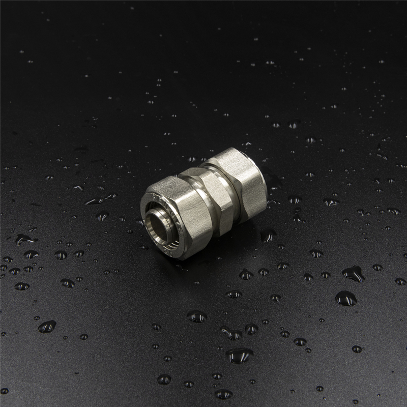 Brass Screw Fitting Equal Straight Nickel Plated