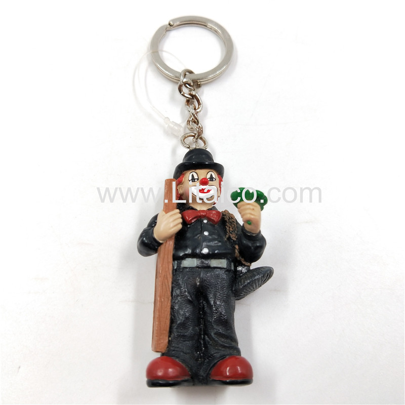 Clown injection molding PVC Keychain
