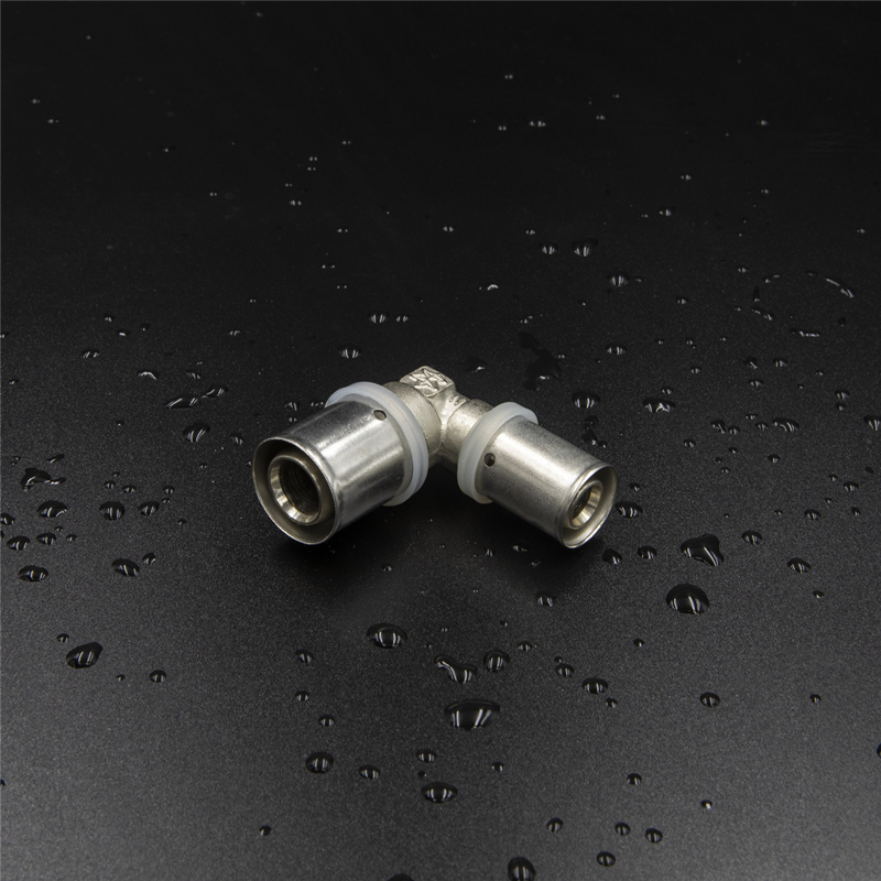Brass Press Fitting Reducing Elbow Nickel Plated