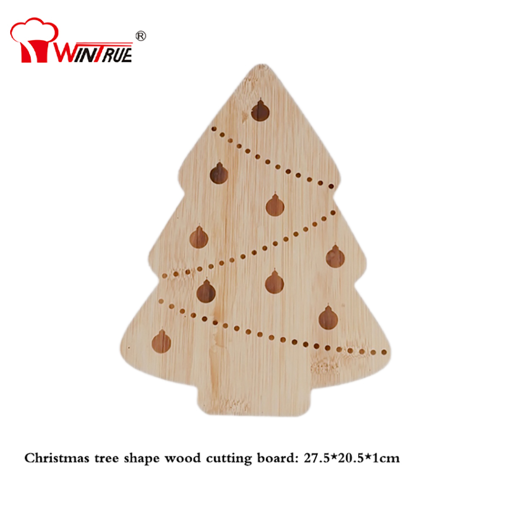 Environmental Nature Adorable Shape Bamboo Cutting Board Hedgehog Christmas tree Shape