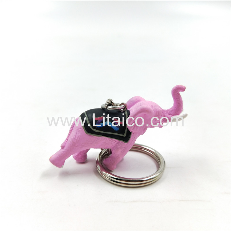 Fly elephant injection molding PVC Keychain