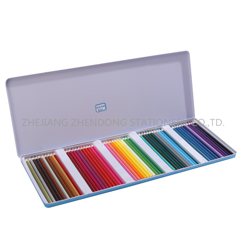 7" color pencil in tin box
